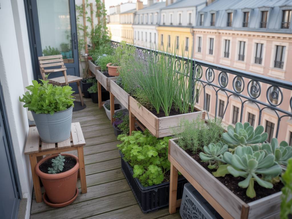 Créer un jardin de balcon comestible : idées de plantations, contenants malins et astuces pour petits espaces urbains