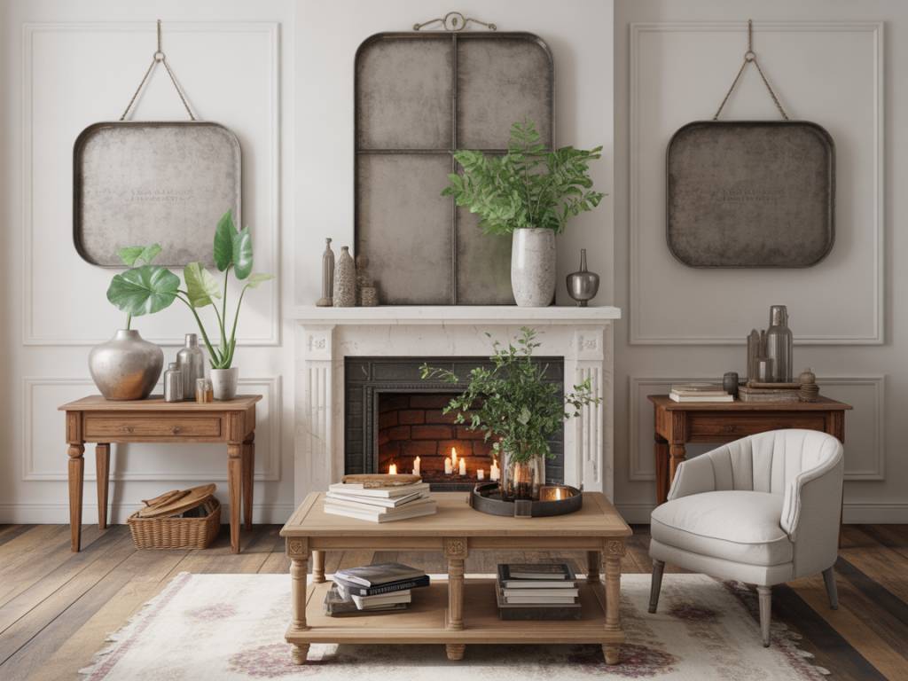 Antique metal trays: decorating ideas for walls, coffee tables and creative serving